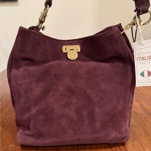 Elegant Genuine Leather Shoulder Bag - Brown